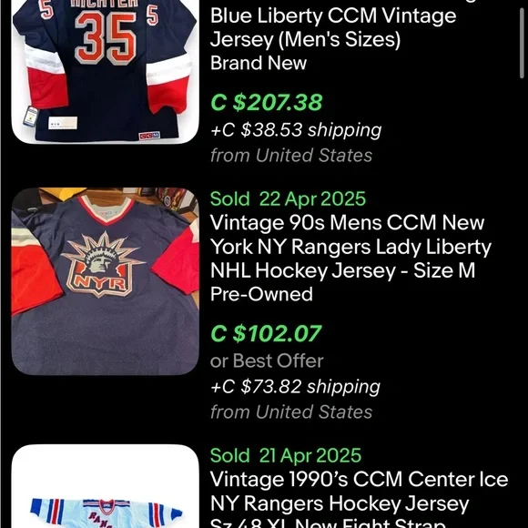 Vintage New York Rangers Liberty Jersey / CCM / Medium / 90s - Picture 12 of 12